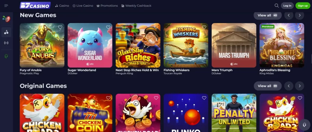 B7 Casino Spellen: Meer dan 2.000 Titels van Diverse Providers
